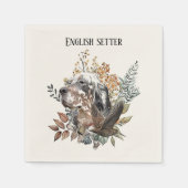 Engelse setter, houtsnip jacht, kunst servet (Voorkant)