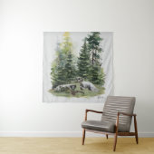 Engelse setter, houtsnip jacht, kunst wandkleed (In situ)