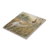 Engelse Setter, houtsnip jacht Tegeltje (Zijkant)