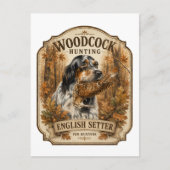 Engelse Setter, houtsnip jagen Briefkaart (Voorkant)