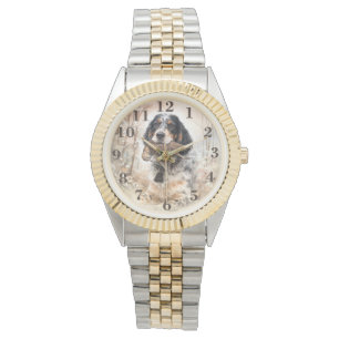 Engelse Setter, Houtsnip Jagen ,Hond Kunst Horloge