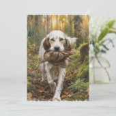 Engelse Setter, houtsnip jagen Kaart (Staand voorkant)