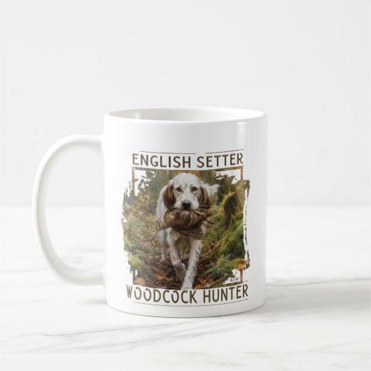 Engelse Setter, houtsnip jagen Koffiemok (Links)