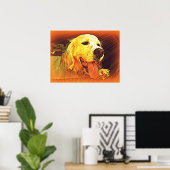 Engelse Setter Hunting Dog Poster (Thuiskantoor)