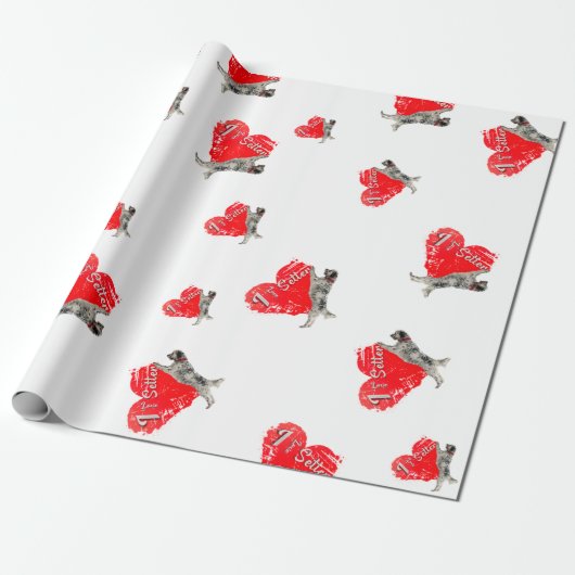 Engelse Setter, Hunting Dog Sierkussen Beverage Cadeaupapier (Uitgerold)