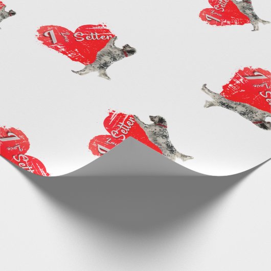 Engelse Setter, Hunting Dog Sierkussen Beverage Cadeaupapier (Hoek)