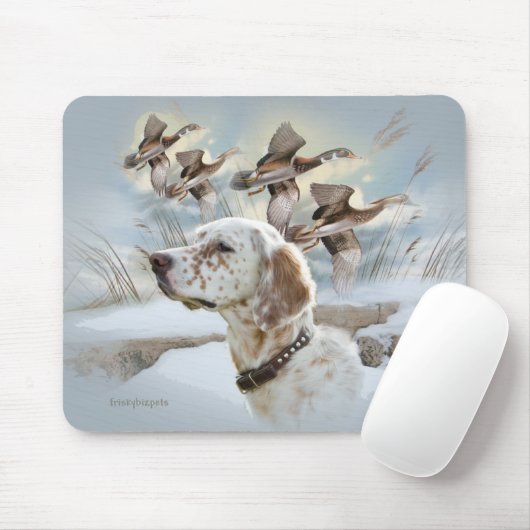 Engelse Setter Hunts Mousepad Muismat (Met muis)