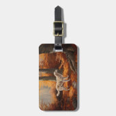 Engelse Setter in Autumn Leaves Herfst Inspire Bagagelabel (Voorkant verticaal)