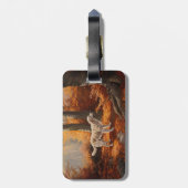 Engelse Setter in Autumn Leaves Herfst Inspire Bagagelabel (Achterkant verticaal)