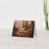 Engelse Setter in Autumn Leaves Herfst Inspire Kaart (Voorkant)