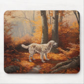 Engelse Setter in Autumn Leaves Herfst Inspire Muismat (Voorkant)