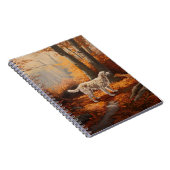 Engelse Setter in Autumn Leaves Herfst Inspire Notitieboek (Rechterzijde)
