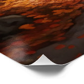 Engelse Setter in Autumn Leaves Herfst Inspire Perfect Poster (Hoek)