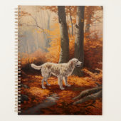 Engelse Setter in Autumn Leaves Herfst Inspire Planner (Voorkant)