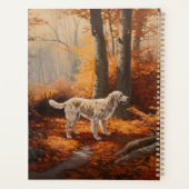 Engelse Setter in Autumn Leaves Herfst Inspire Planner (Achterkant)