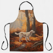 Engelse Setter in Autumn Leaves Herfst Inspire Schort (Voorkant)