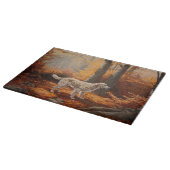 Engelse Setter in Autumn Leaves Herfst Inspire Snijplank (Hoek)