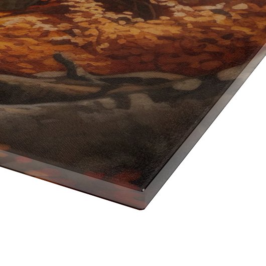 Engelse Setter in Autumn Leaves Herfst Inspire Snijplank (Hoek)