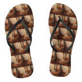 Engelse Setter in Autumn Leaves Herfst Inspire Teenslippers (Voetbed)
