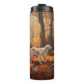 Engelse Setter in Autumn Leaves Herfst Inspire Thermosbeker (Voorkant)