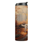 Engelse Setter in Autumn Leaves Herfst Inspire Thermosbeker (Gedraaid links)