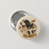 Engelse Setter, jacht kunst Ronde Button 3,2 Cm (Voorkant /achterkant)