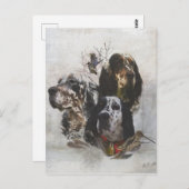 Engelse Setter, jacht op houtsnippers Briefkaart (Voorkant / Achterkant)