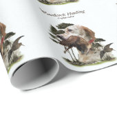 Engelse Setter, jacht op houtsnippers Cadeaupapier (Rol Hoek)