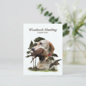 Engelse Setter, jacht op houtsnippers Feestdagenkaart (Staand voorkant)