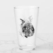 Engelse Setter, jacht op houtsnippers Glas (Achterkant)