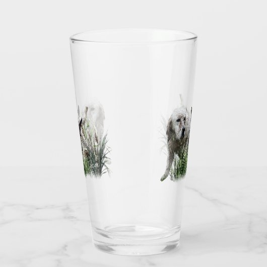 Engelse Setter, jacht op houtsnippers Glas (Rechts)