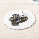 Engelse Setter, jacht op houtsnippers Kartonnen Onderzetters (Gekanteld)