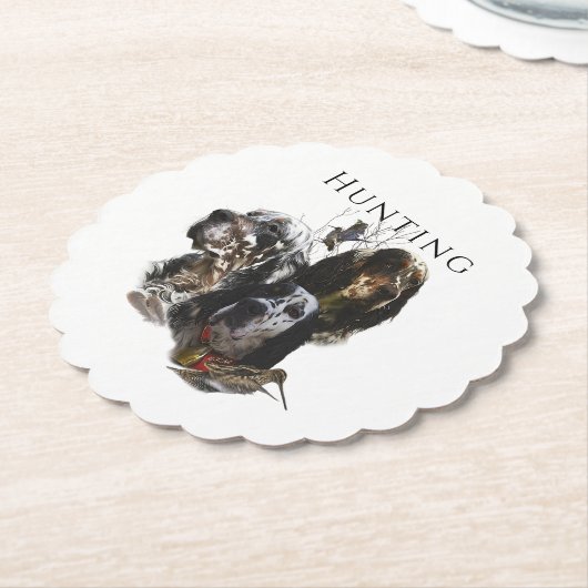 Engelse Setter, jacht op houtsnippers Kartonnen Onderzetters (Gekanteld)