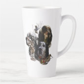 Engelse Setter, jacht op houtsnippers Latte Mok (Rechts)