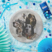 Engelse Setter, jacht op houtsnippers Papieren Bordje (Feest)