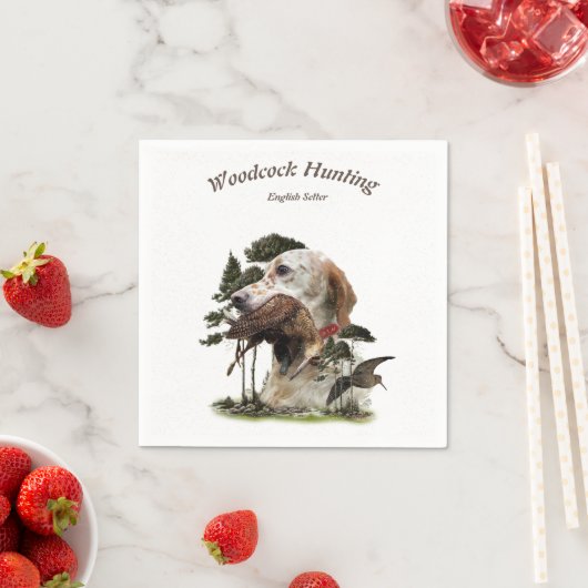 Engelse Setter, jacht op houtsnippers Servet (Insitu)