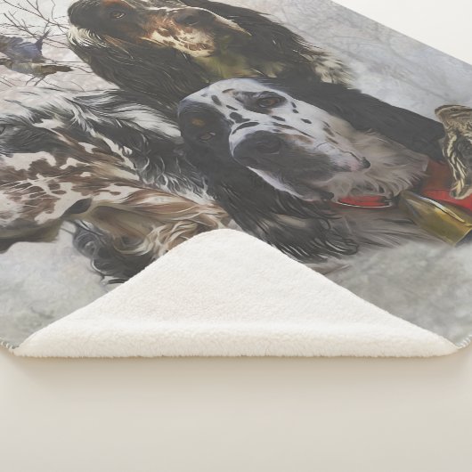 Engelse Setter, jacht op houtsnippers Sherpa Deken (3/4)