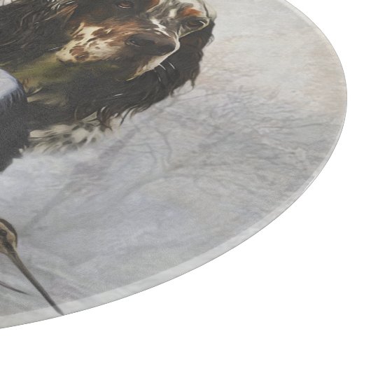 Engelse Setter, jacht op houtsnippers Snijplank (Hoek)