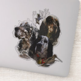 Engelse Setter, jacht op houtsnippers Sticker
