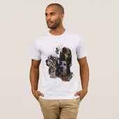 Engelse Setter, jacht op houtsnippers T-shirt (Voorkant volledig)