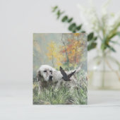 Engelse Setter, jachtseizoen voor houtsnippers, Ar Feestdagenkaart (Staand voorkant)