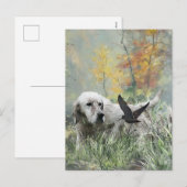 Engelse Setter, jachtseizoen voor houtsnippers, Ar Feestdagenkaart (Voorkant / Achterkant)