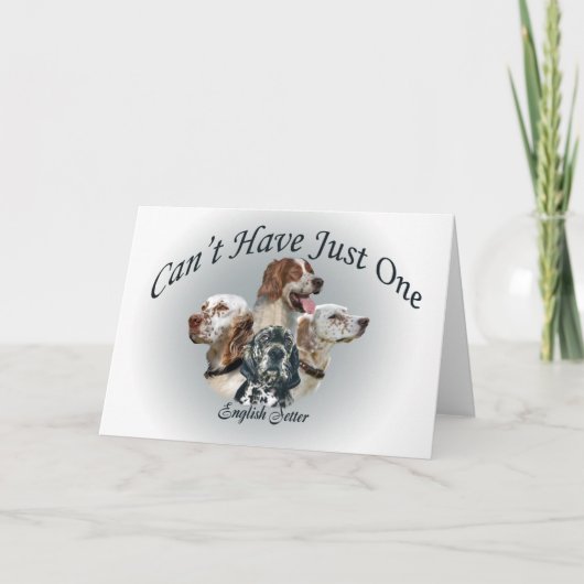 Engelse Setter kan niet slechts één Kaart hebben (Voorkant)