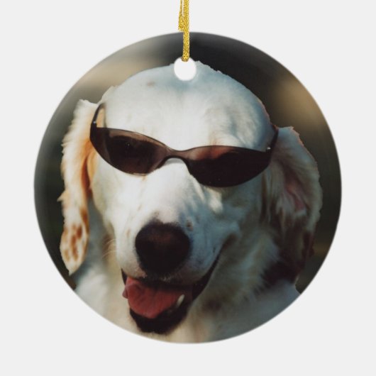 Engelse Setter Keramisch Ornament (Achterkant)