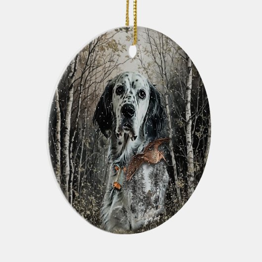 Engelse Setter Keramisch Ornament (Rechts)