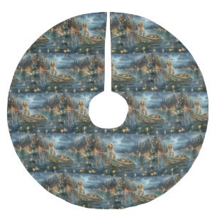 Engelse Setter Kerst Feestelijke Reis Kerstboom Rok