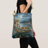 Engelse Setter Kerst Feestelijke Reis Tote Bag (Dichtbij)