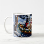 Engelse Setter Kerstboot Vakantie Koffiemok (Links)