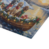 Engelse Setter Kerstboot Vakantie Snijplank (Hoek)
