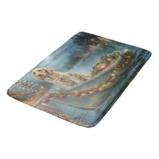 Engelse Setter Kerstfeest reis Badmat (Gekanteld)